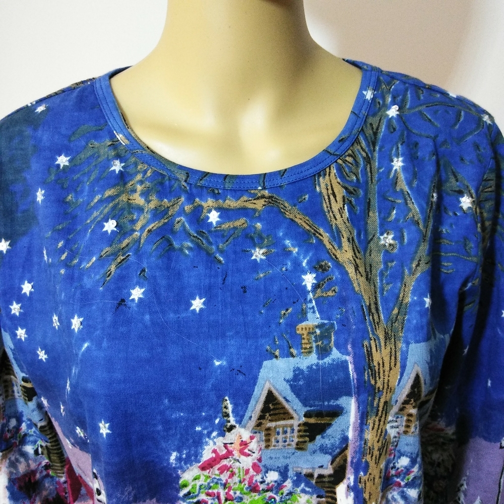 Cw Classics, Sequined Christmas Top Sz Sm - image 4